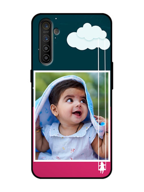 Custom Realme XT Custom Metal Phone Case - Cute Girl With Cloud Design