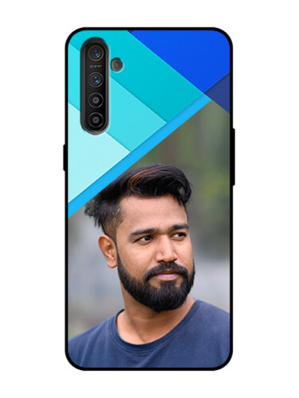 Custom Realme XT Custom Metal Phone Case - Blue Pattern Design