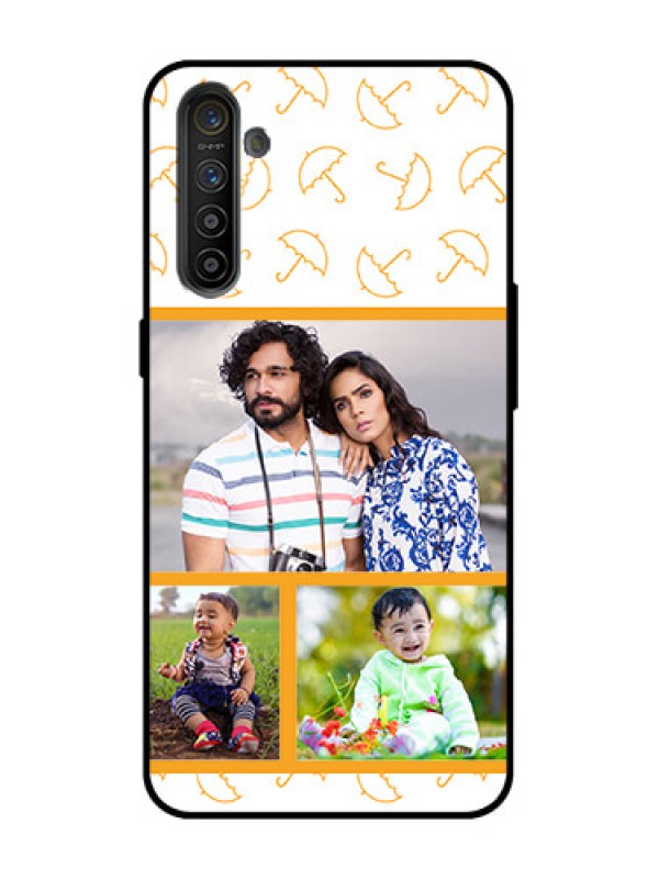 Custom Realme XT Custom Metal Phone Case - Yellow Pattern Design