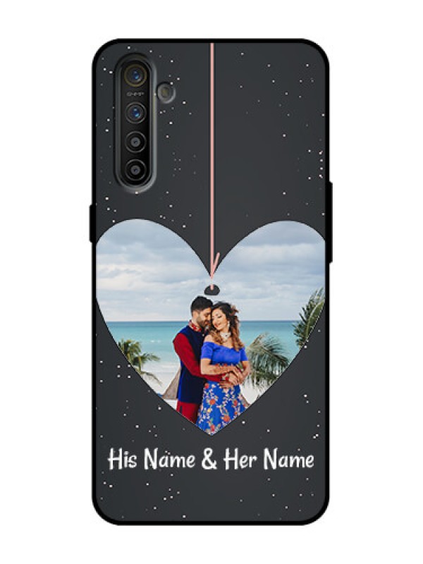 Custom Realme XT Custom Metal Phone Case - Hanging Heart Design