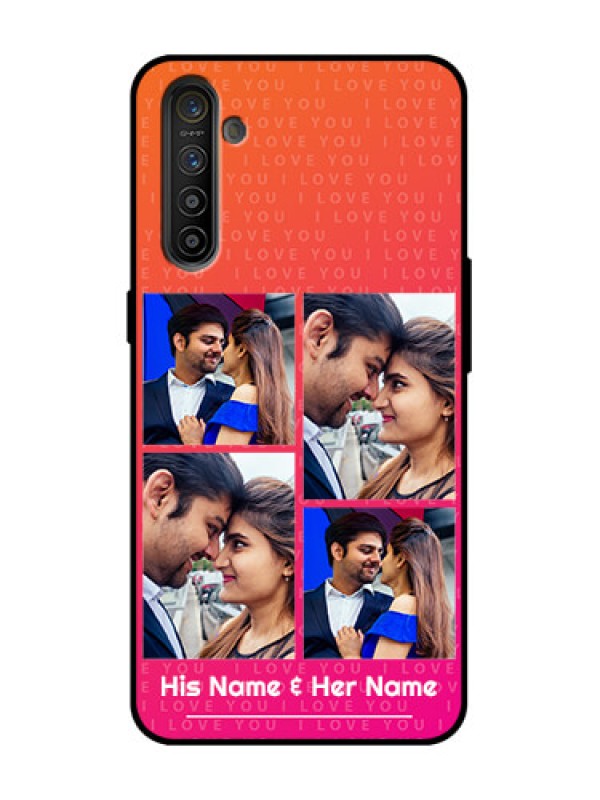 Custom Realme XT Custom Metal Phone Case - I Love You Pink Design