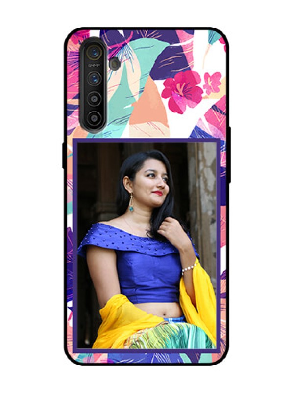 Custom Realme XT Custom Metal Phone Case - Abstract Floral Design