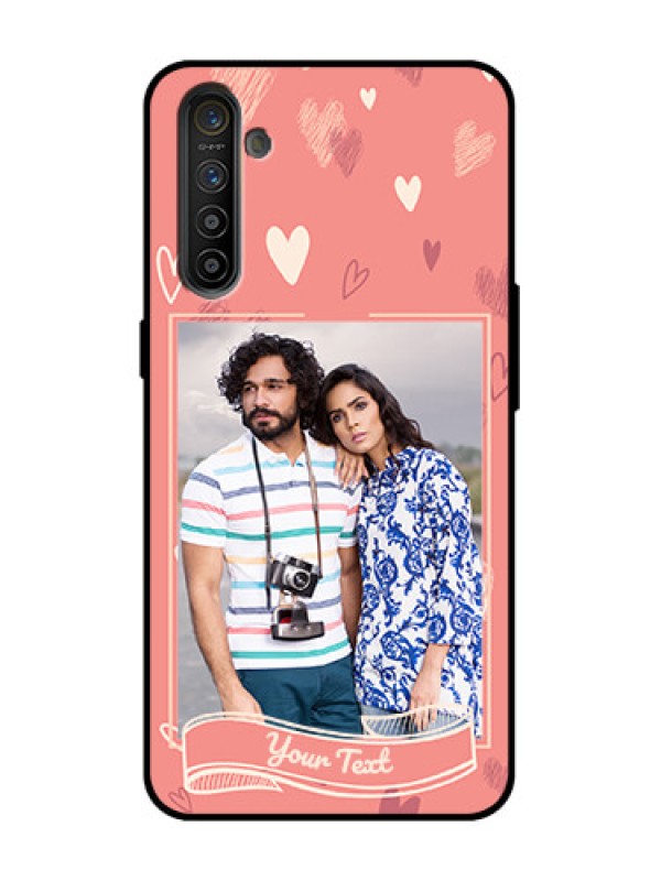 Custom Realme XT Custom Metal Phone Case - Love Doodle Art Design