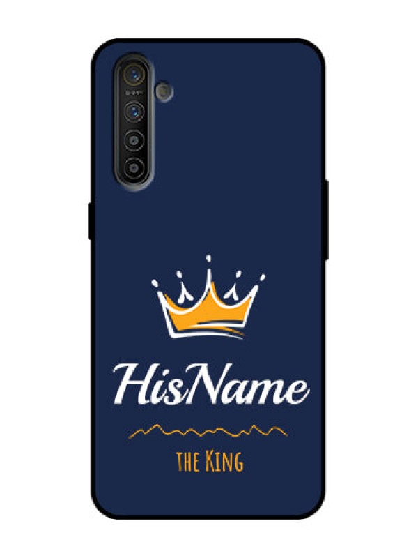 Custom Realme XT Custom Metal Phone Case - King With Name Design