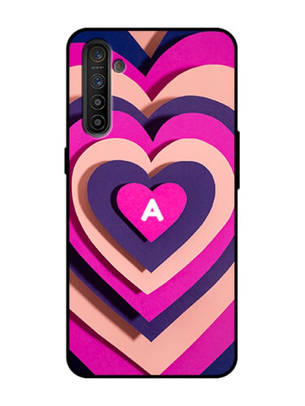 Custom Realme XT Custom Metal Phone Case - Cute Heart Pattern Design