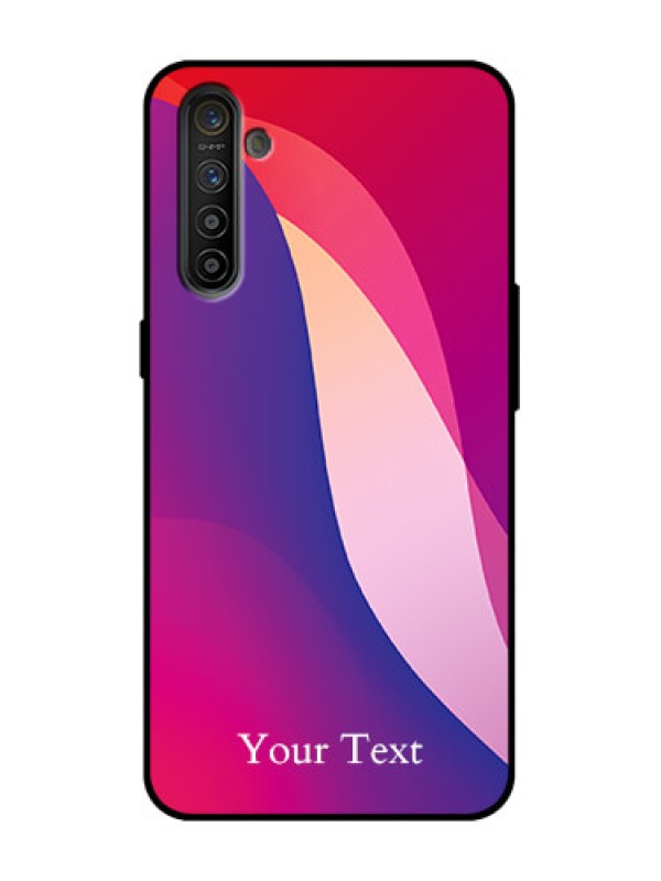 Custom Realme XT Custom Metal Phone Case - Digital Abstract Overlap Design