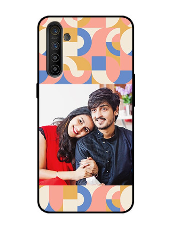 Custom Realme XT Custom Metal Phone Case - Semi - Circle Maze Pattern Design