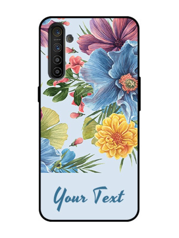Custom Realme XT Custom Metal Phone Case - Stunning Watercolored Flowers Painting Design