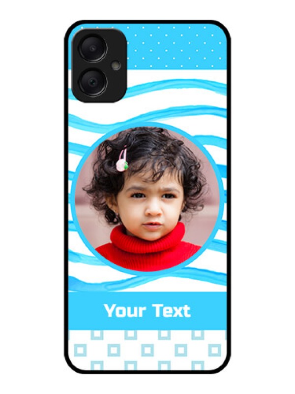 Custom Galaxy A05 Custom Metal Phone CaseSimple Blue Case Design