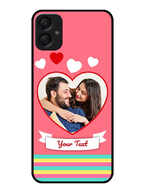 Custom Galaxy A05 Custom Metal Phone CaseLove Shapes Doodle Design