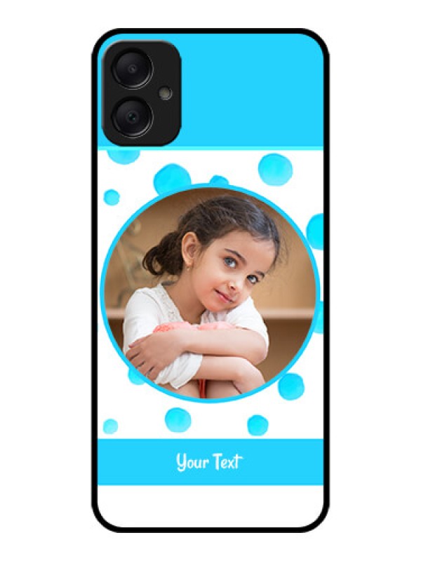 Custom Galaxy A05 Custom Metal Phone CaseBlue Bubbles Pattern Design