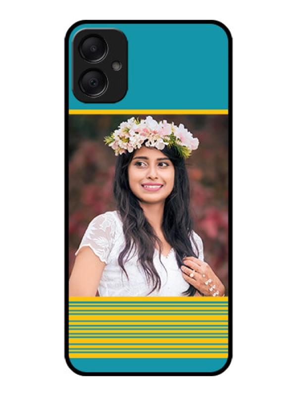 Custom Galaxy A05 Custom Metal Phone CaseYellow and Blue Design