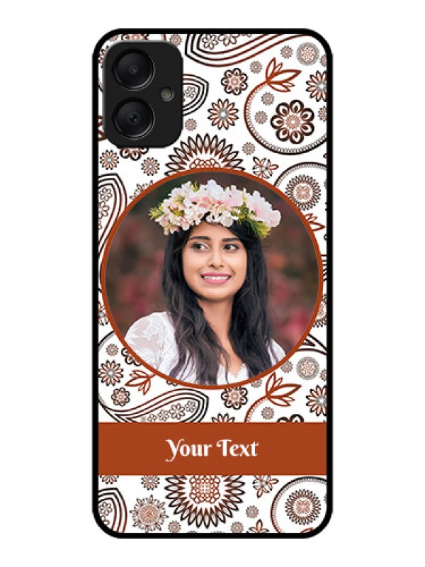 Custom Galaxy A05 Custom Metal Phone CaseAbstract Flower Design