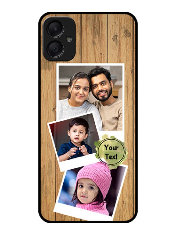 Custom Galaxy A05 Custom Metal Phone CaseWooden Texture Design