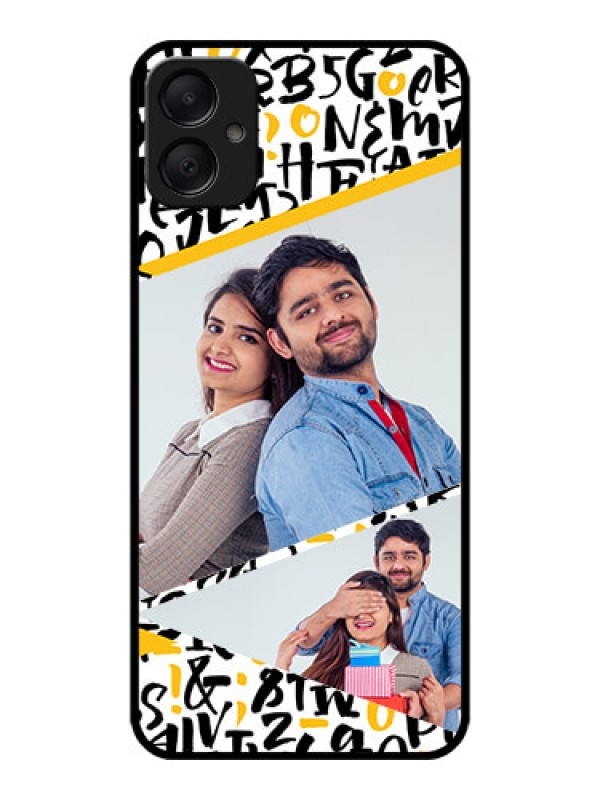 Custom Galaxy A05 Custom Metal Phone CaseLetters Pattern Design