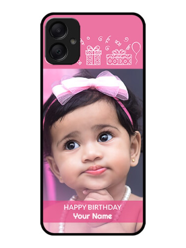 Custom Galaxy A05 Custom Metal Phone CaseWith Birthday Line Art Design