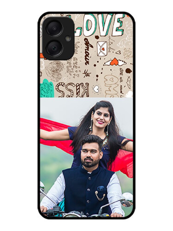 Custom Galaxy A05 Custom Metal Phone CaseLove Doodle Pattern