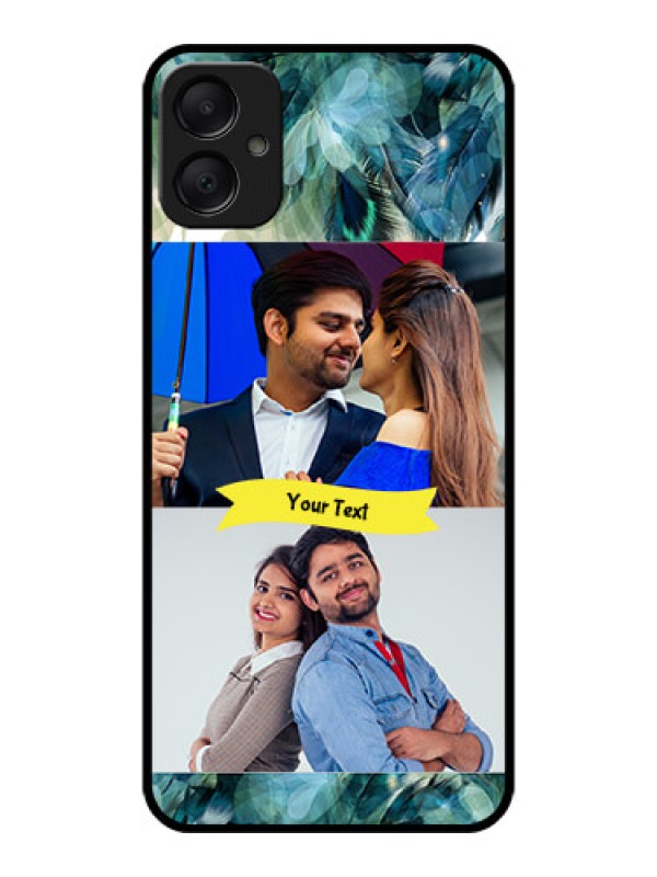 Custom Galaxy A05 Custom Metal Phone CaseImage With Boho Peacock Feather Design