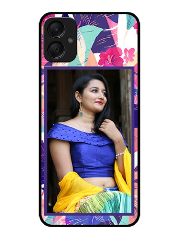 Custom Galaxy A05 Custom Metal Phone CaseAbstract Floral Design