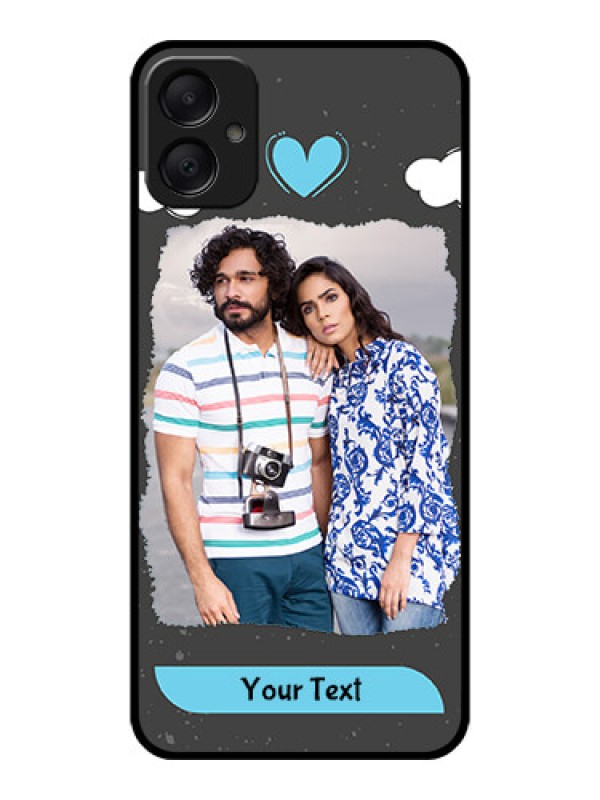 Custom Galaxy A05 Custom Metal Phone CaseSplashes With Love Doodles Design