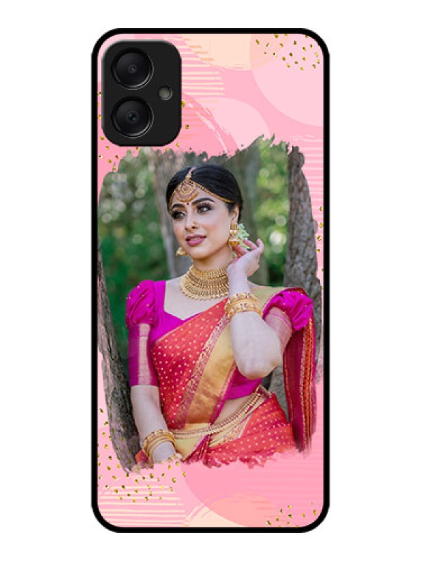 Custom Galaxy A05 Custom Metal Phone CaseGold Glitter Splash Design