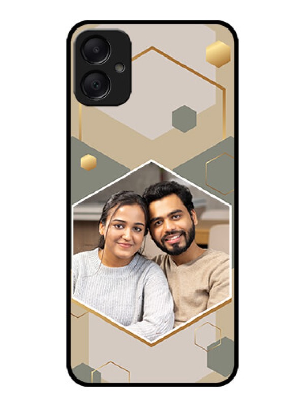 Custom Galaxy A05 Custom Metal Phone CaseStylish Hexagon Pattern Design