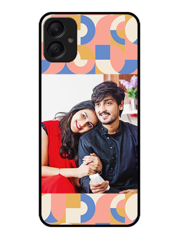 Custom Galaxy A05 Custom Metal Phone CaseSemi - Circle Maze Pattern Design