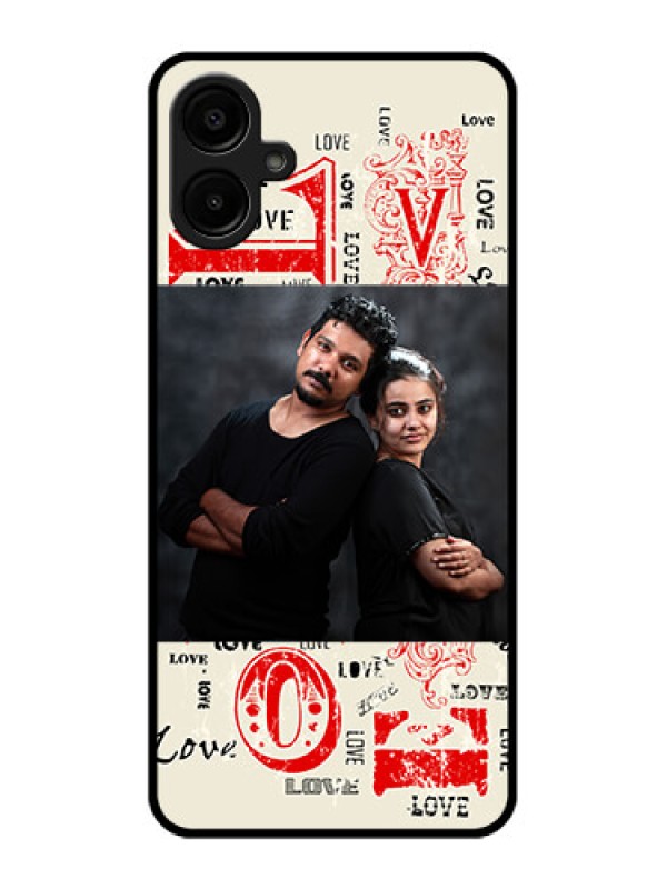 Custom Galaxy A06 Custom Metal Phone CaseTrendy Love Design Case