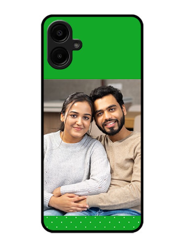 Custom Galaxy A06 Custom Metal Phone CaseGreen Pattern Design