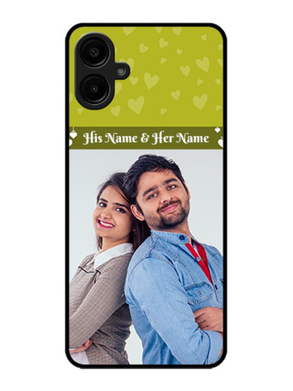 Custom Galaxy A06 Custom Metal Phone CaseYou and Me Heart Design