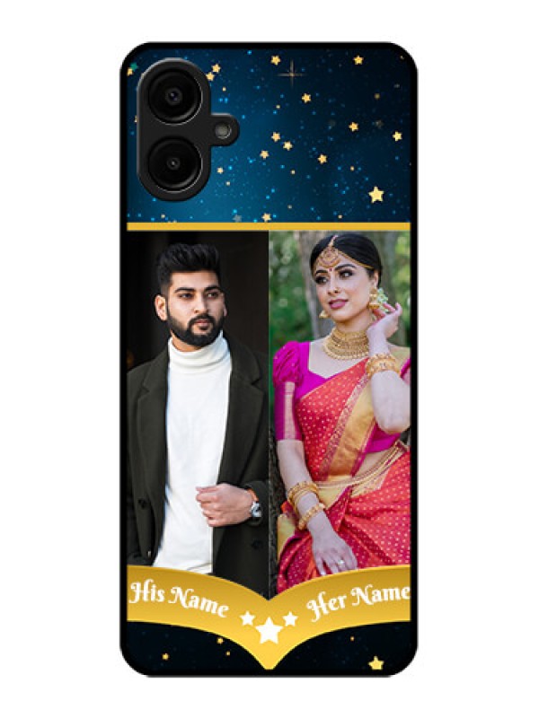 Custom Galaxy A06 Custom Metal Phone CaseGalaxy Stars Backdrop Design