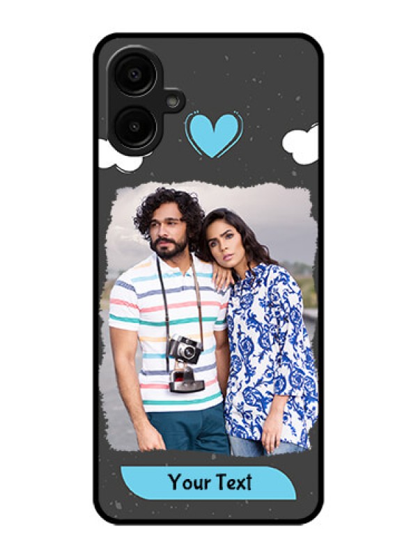 Custom Galaxy A06 Custom Metal Phone CaseSplashes With Love Doodles Design
