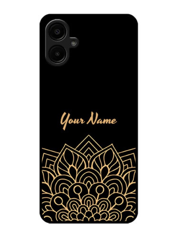 Custom Galaxy A06 Custom Metal Phone CaseGolden Mandala Design