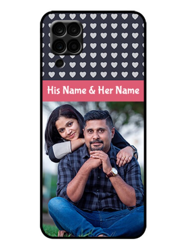 Custom Galaxy A12 Custom Metal Phone Case - Love Symbols Design