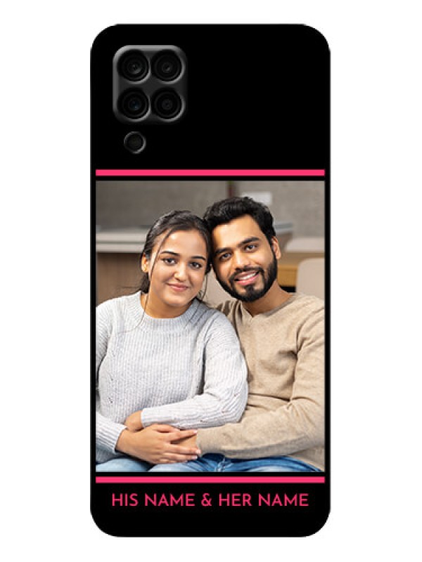 Custom Galaxy A12 Custom Metal Phone Case - With Add Text Design