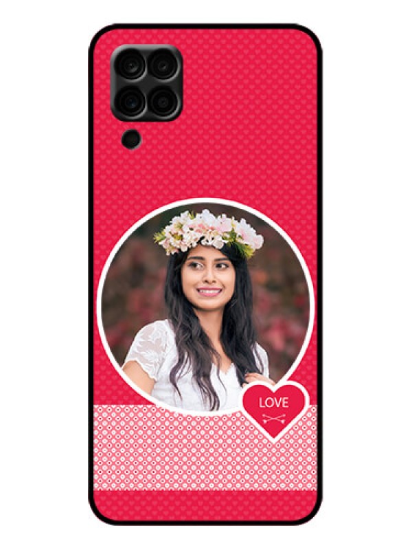 Custom Galaxy A12 Custom Metal Phone Case - Pink Color Pattern Design