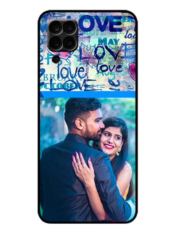 Custom Galaxy A12 Custom Metal Phone Case - Colorful Love Design