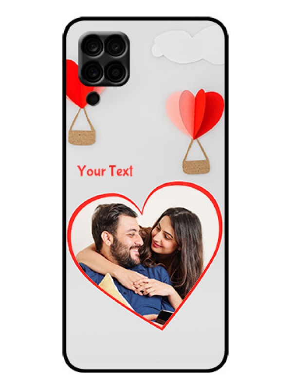 Custom Galaxy A12 Custom Metal Phone Case - Parachute Love Design