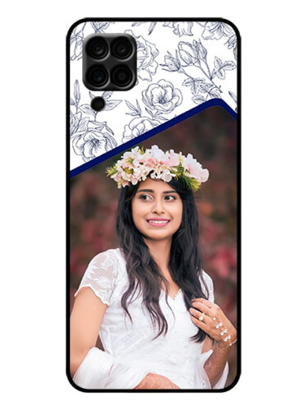 Custom Galaxy A12 Custom Metal Phone Case - Classy Floral Design