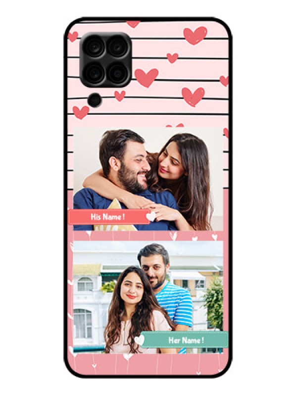Custom Galaxy A12 Custom Metal Phone Case - Photo With Heart Design