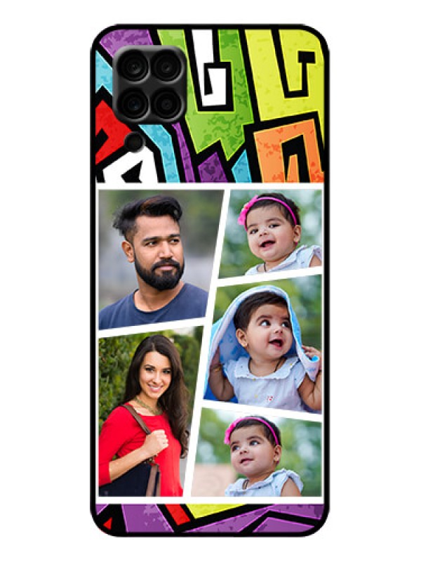 Custom Galaxy A12 Custom Metal Phone Case - Graffiti Pattern Design