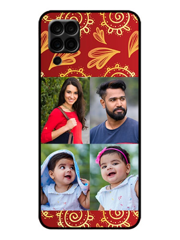 Custom Galaxy A12 Custom Metal Phone Case - 4 Image Traditional Design