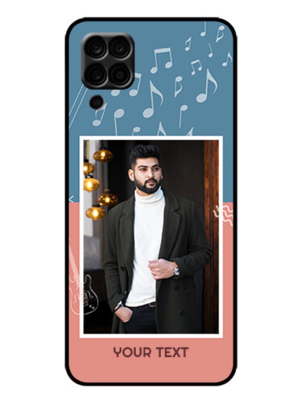 Custom Galaxy A12 Custom Metal Phone Case - With Color Musical Note Design