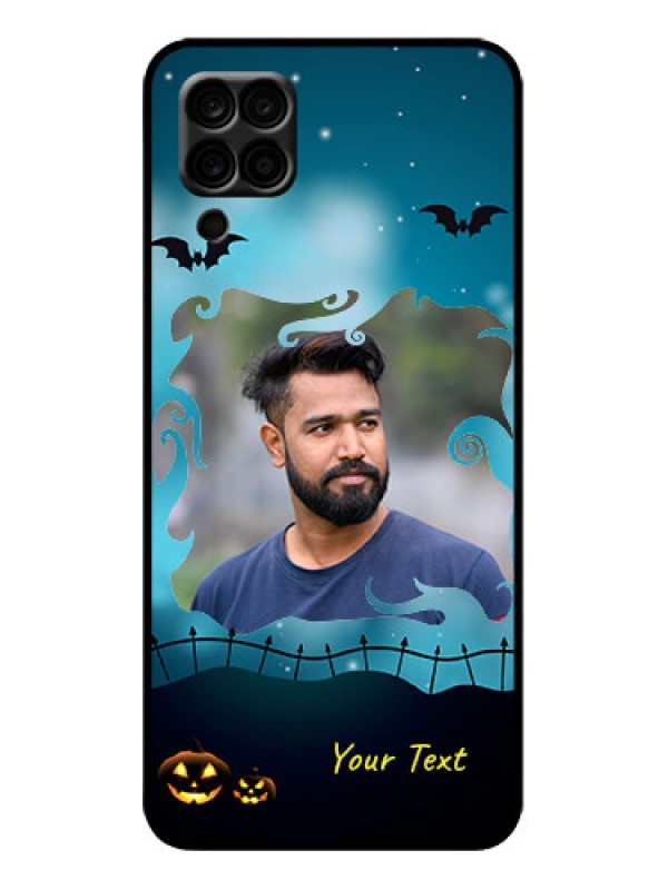 Custom Galaxy A12 Custom Metal Phone Case - Halloween Frame Design
