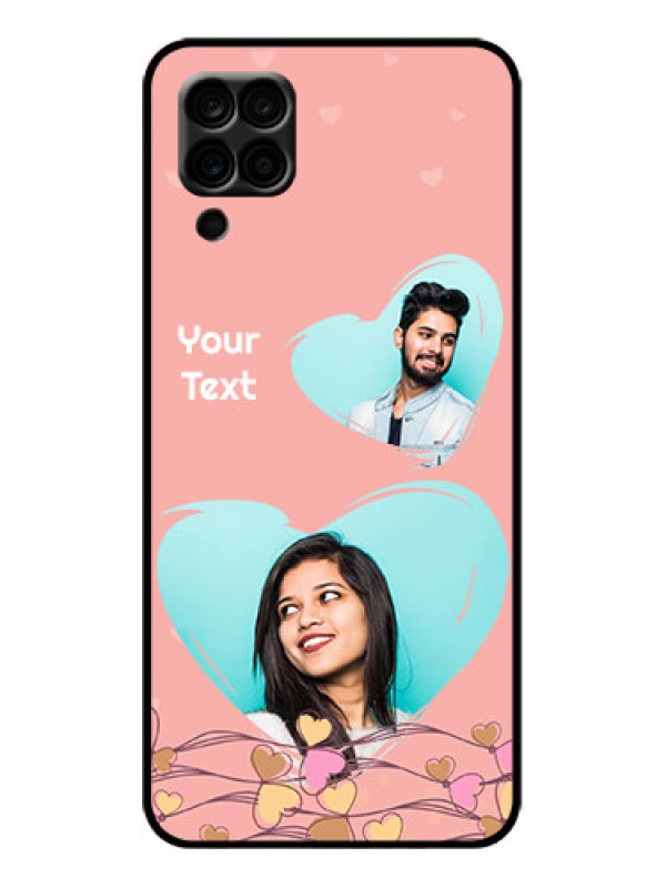 Custom Galaxy A12 Custom Metal Phone Case - Love Doodle Design