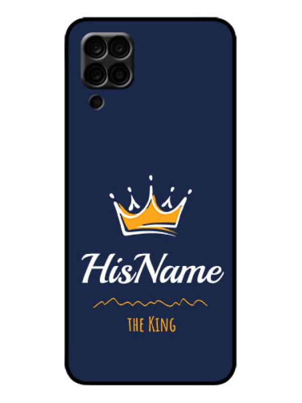 Custom Galaxy A12 Custom Metal Phone Case - King With Name Design