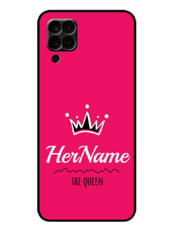 Custom Galaxy A12 Custom Metal Phone Case - Queen With Name Design