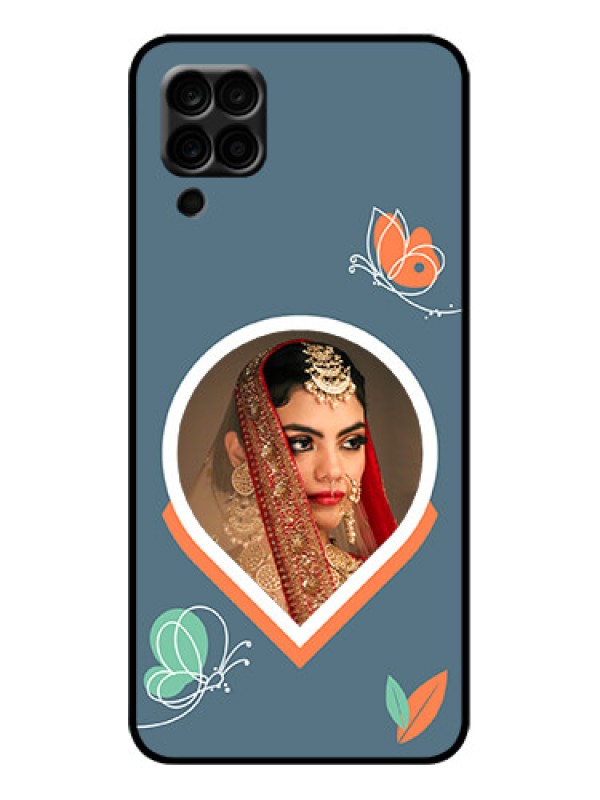 Custom Galaxy A12 Custom Metal Phone Case - Droplet Butterflies Design