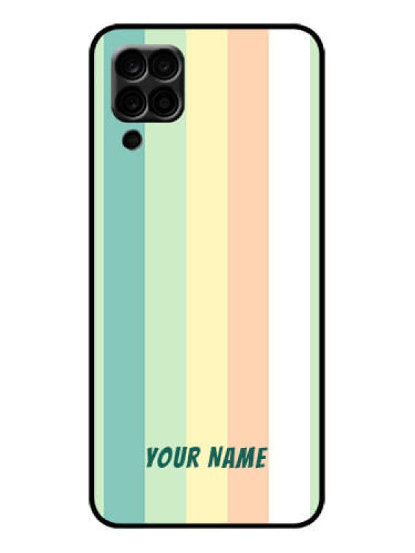 Custom Galaxy A12 Custom Metal Phone Case - Multi - Colour Stripes Design