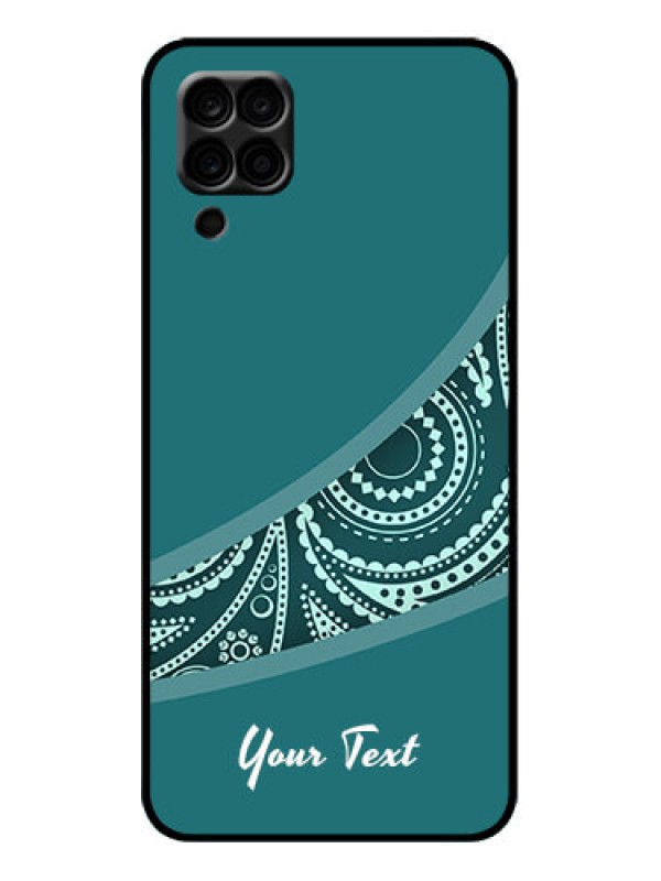 Custom Galaxy A12 Custom Metal Phone Case - Semi Visible Floral Design